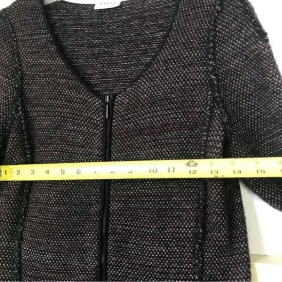 Akris Punto Tweed Knit Mohair Wool Zip Pockets Jacket Cardigan Sweater Preppy 6 - Picture 15 of 16